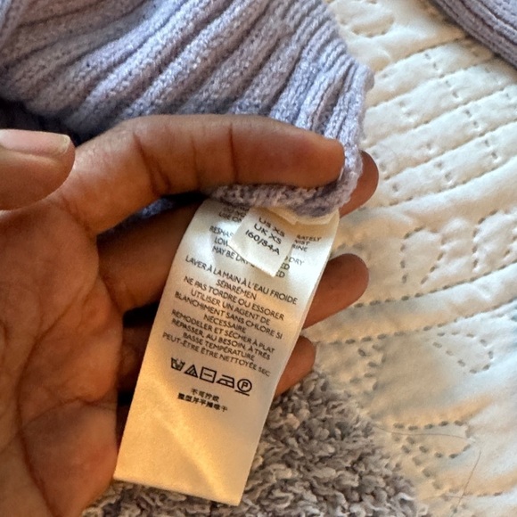 FREE PEOPLE Ariel Turtleneck Pullover, Lilac, Size XS - Picture 10 of 11